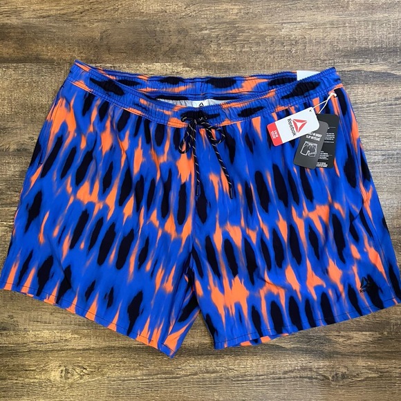 Reebok Swim Trunks Board Shorts NWT Men's XXL 2XL Beach Pool Knit Lined - Picture 1 of 9